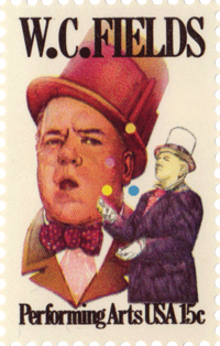 W.C. Fields' Commemorative United States Postage Stamp.