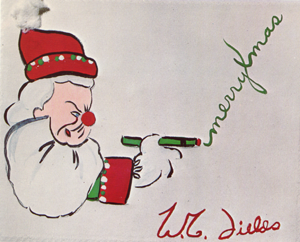W.C. Fields' Christmas illustration